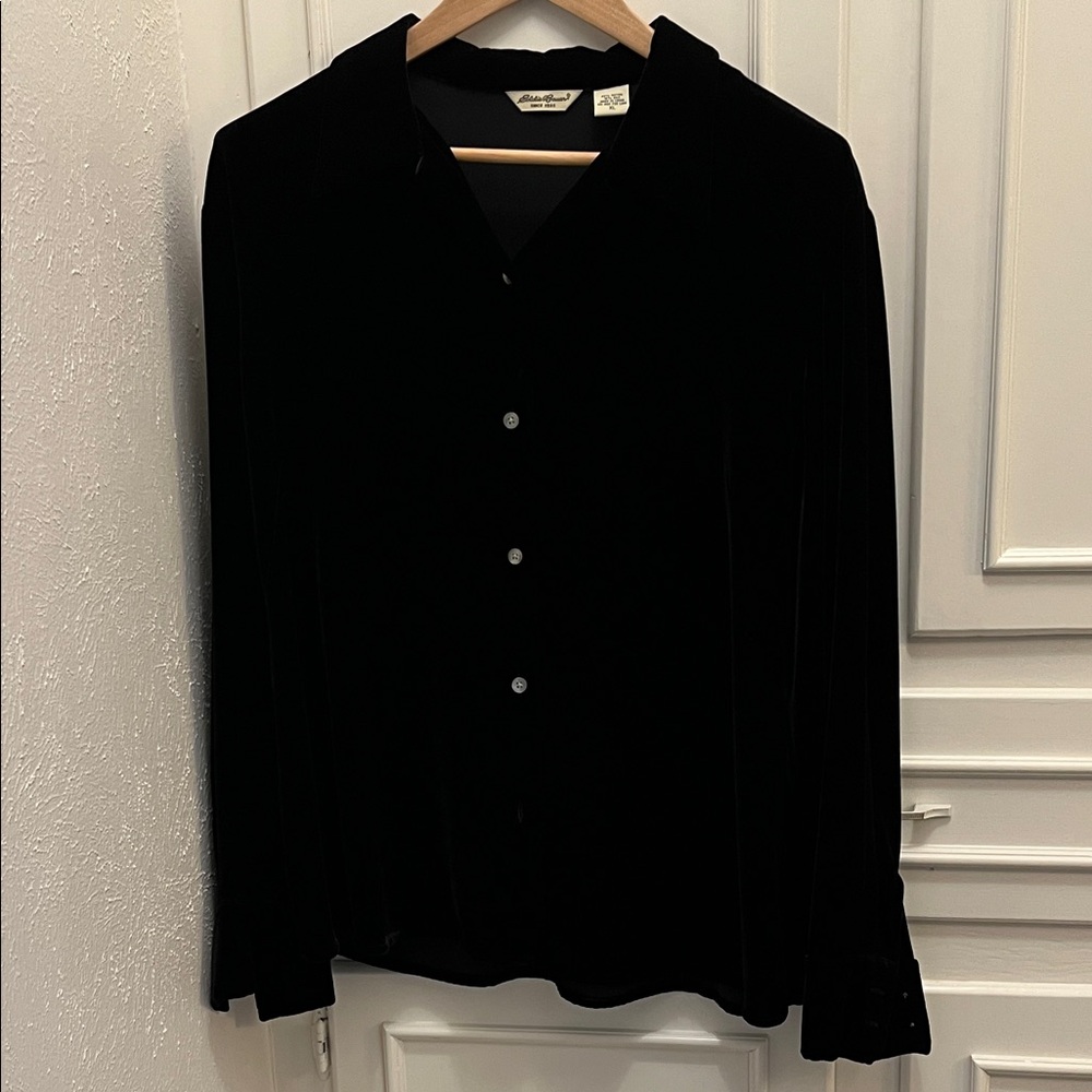 Eddie Bauer Black Velvet Shirt